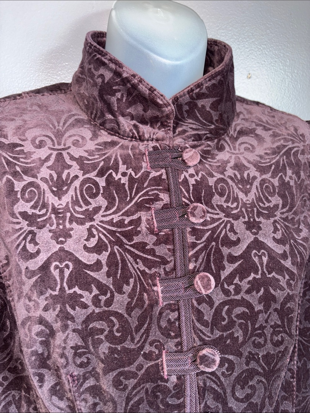 NWT Ann Taylor LOFT deep purple velvet embossed blazer * sz 6 - Picture 14 of 16